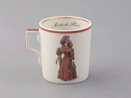 Чашка с блюдцем чайная 220 мл форма Гербовая рисунок Modes de Paris 1827 арт. 81.25413.00.1