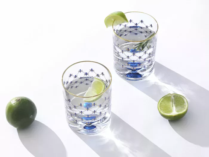 Набор из 4-х стопок для водки Кобальтовая сетка арт. 14.11006.07, 