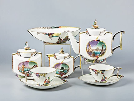 Сервиз чайный Ковчег Ладонь Невы, 2 персоны 8 предметов, арт. 81.20910.00.1 Сервиз чайный Ковчег Ладонь Невы, 2 персоны 8 предметов, арт. 81.20910.00.1