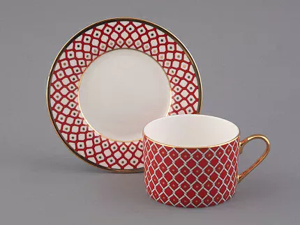 Сервиз чайный форма Идиллия рисунок Скарлетт, 4 персоны 10 предметов, арт. 81.27756.00.1