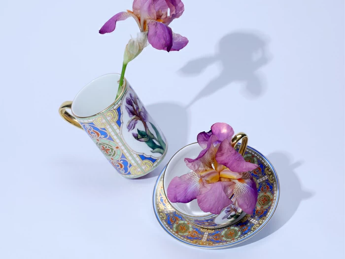 Чашка с блюдцем 250 мл в подарочной упаковке форма Соло, рисунок Нежный Ирис, арт. 81.32657.00.1,  Чашка с блюдцем 250 мл в подарочной упаковке форма Соло, рисунок Нежный Ирис, арт. 81.32657.00.1,