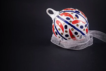 Елочная игрушка Шар, рисунок Праздничное конфетти, арт 60.15216.00.1