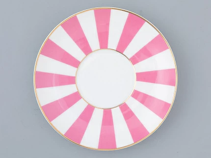 Чашка с блюдцем кофейная 180 мл форма Ландыш 2 рисунок Да и нет (светло-розовый с отводкой) арт. 81.23096.00.1