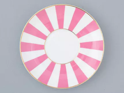 Чашка с блюдцем кофейная 180 мл форма Ландыш 2 рисунок Да и нет (светло-розовый с отводкой) арт. 81.23096.00.1