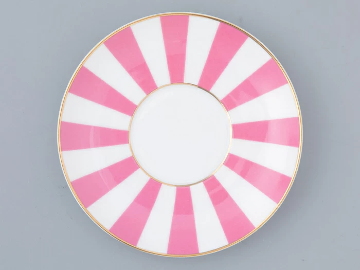 Чашка с блюдцем кофейная 180 мл.,  форма Ландыш 2,  рисунок Да и нет (светло-розовый с отводкой) арт. 81.23096.00.1, 