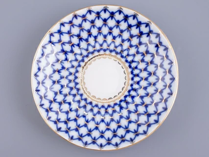 Бокал с блюдцем Ленинградский Кобальтовая сетка 360 мл арт. 81.13955.00.1, 