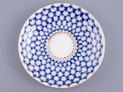 Бокал с блюдцем Ленинградский Кобальтовая сетка 360 мл арт. 81.13955.00.1