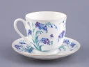 Чашка с блюдцем кофейная 180 мл форма Ландыш рисунок Незабудки арт. 81.10781.00.1, 