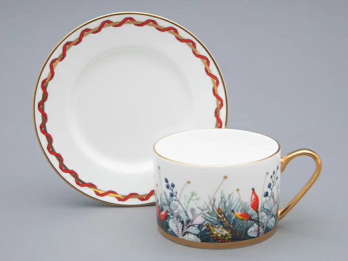 Чашка с блюдцем 250 мл, форма Идиллия, рисунок Календа-2, арт. 81.33748.00.1,  Чашка с блюдцем 250 мл, форма Идиллия, рисунок Календа-2, арт. 81.33748.00.1,