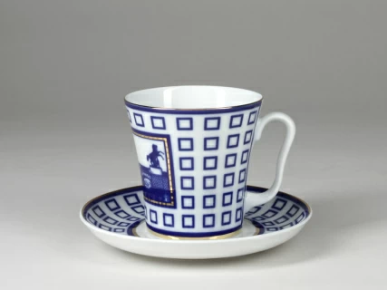 Бокал с блюдцем 360 мл форма Ленинградский рисунок Аничков мост арт. 81.27420.00.1, 