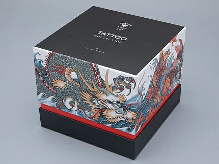 Бокал с крышкой и блюдцем в подарочной упаковке, форма top. рисунок TATTOO Dragon арт. 81.31627.00.1