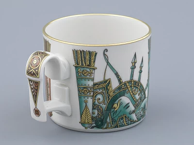 Чашка с блюдцем в подарочной упаковке, форма Охотничий, рисунок Триумф Victoria, арт. 81.32470.00.1