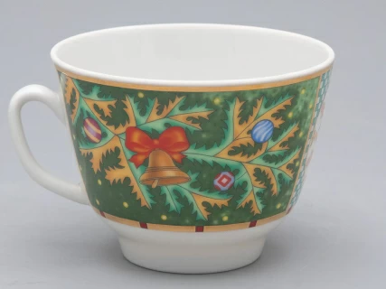 Чашка с блюдцем чайная 350 мл форма Подарочная рисунок Морозный январь арт. 81.31749.00.1, 