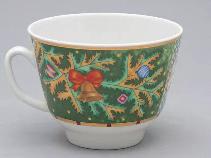 Чашка с блюдцем чайная 350 мл форма Подарочная рисунок Морозный январь арт. 81.31749.00.1