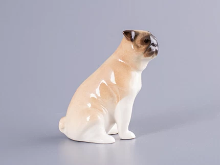 Скульптура Мопс сидящий Ники арт. 82.81317.00.1