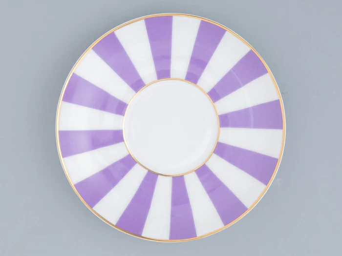 Чашка с блюдцем форма Ландыш рисунок Да и нет (с отв. фиолетовый) арт. 81.23056.00.1, 