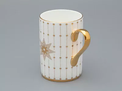 Бокал 400 мл форма Идиллия рисунок Азур золотой, артикул 80.49792.00.1