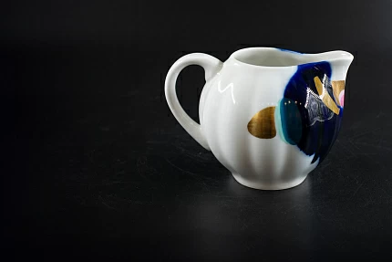 Сервиз кофейный на форме Тюльпан, Кобальтовые пятна, арт 61.20984.00.1