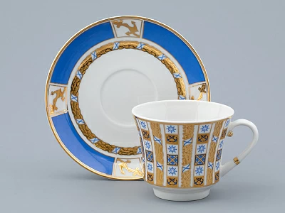 Чашка с блюдцем чайная форма Банкетная рисунок Кронштадт, арт. 81.32241.00.1