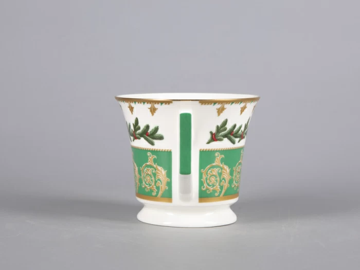 Чашка с блюдцем чайная 210 мл форма Юлия рисунок Еловые веточки арт. 81.30700.00.1, 