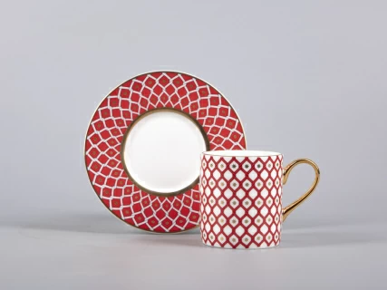 Чашка с блюдцем кофейная форма Идиллия рисунок Скарлетт 1 арт. 81.30731.00.1, 