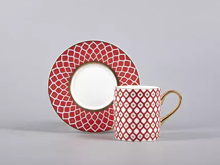 Чашка с блюдцем кофейная форма Идиллия рисунок Скарлетт 1 арт. 81.30731.00.1