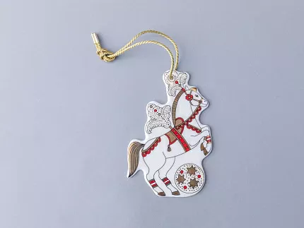 Елочная игрушка Гранд цирк в подарочной упаковке, рисунок Лошадка арт 81.34389.00.1