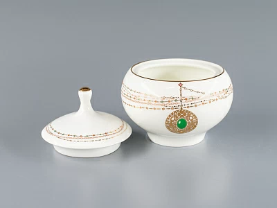 Сахарница форма Яблочко, рисунок Золотой медальон 250 мл арт. 80.65392.00.1