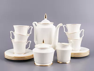 Сервиз кофейный форма Юлия рисунок Золотая лента, 6 персон 15 предметов, арт. 81.17852.00.1