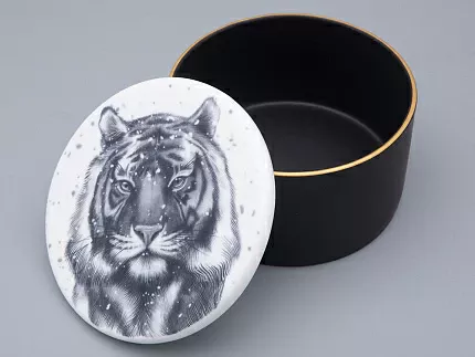 Шкатулка в подарочной упаковке, форма Идиллия, рисунок Тотем. Тигр арт. 81.31652.00.1