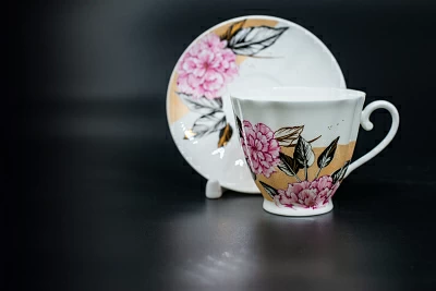 Блюдце Желтая Роза на форме Ветерок, арт 60.00210.00.1