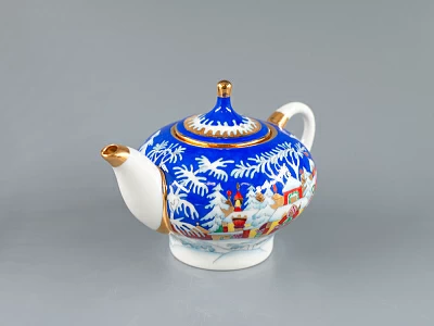 Комплект чайников форма Новгородский рисунок Зимняя сказка арт. 81.13998.00.1