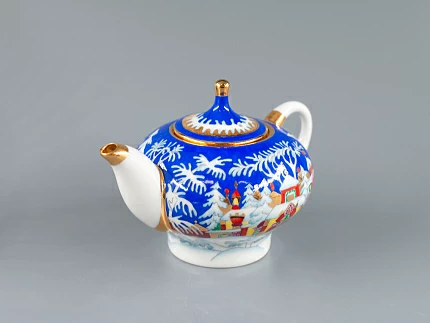 Комплект чайников форма Новгородский рисунок Зимняя сказка арт. 81.13998.00.1 Комплект чайников форма Новгородский рисунок Зимняя сказка арт. 81.13998.00.1