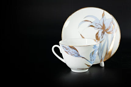 Чашка с блюдцем Любимые Цветы Модерна, на форме Весенняя, арт 61.21000.00.1