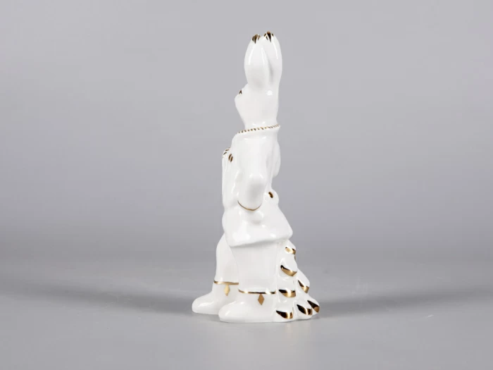 СКУЛЬПТУРА форма Заяц с ёлкой, рисунок Золотая ёлочка арт 82.42886.00.1, 