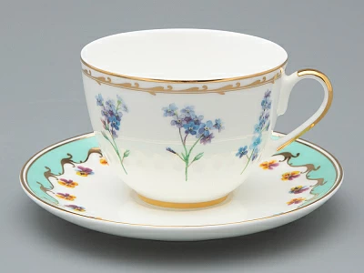 Чашка с блюдцем чайная форма Весенняя 2 рисунок Улыбка флоры 3, арт. 81.34137.00.1