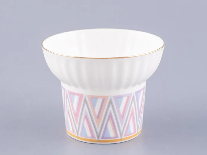 Чашка с блюдцем кофейная 155 мл.,  форма Волна, рисунок Геометрия 1 арт. 81.27007.00.1, 