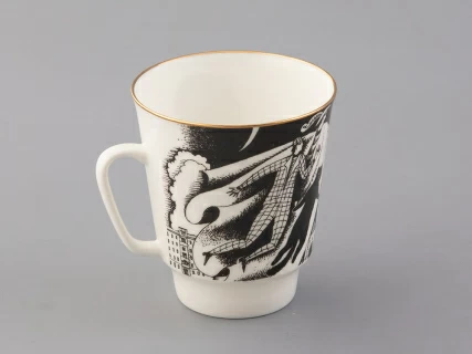 Чашка с блюдцем 165 мл форма Майская рисунок Русские писатели Булгаков, арт. 81.33387.00.1, 