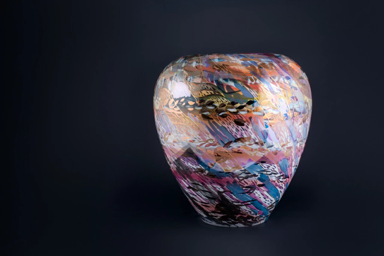 Ваза Красное море Шторм, на форме Антоновка, арт. 60.15405.00.1, 