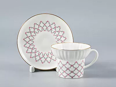 Сервиз чайный Волна Розовая сетка, 6 персон 20 предметов, арт. 81.20895.00.1