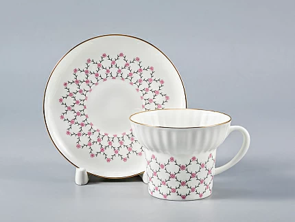 Сервиз чайный Волна Розовая сетка, 6 персон 20 предметов, арт. 81.20895.00.1 Сервиз чайный Волна Розовая сетка, 6 персон 20 предметов, арт. 81.20895.00.1