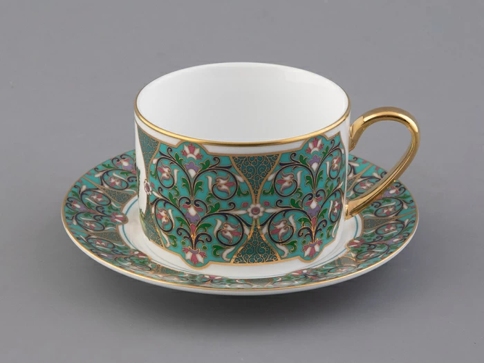 Чашка с блюдцем 250 мл в подарочной упаковке форма Соло, рисунок, Фиалка надрезанная, арт. 81.32656.00.1,  Чашка с блюдцем 250 мл в подарочной упаковке форма Соло, рисунок, Фиалка надрезанная, арт. 81.32656.00.1,