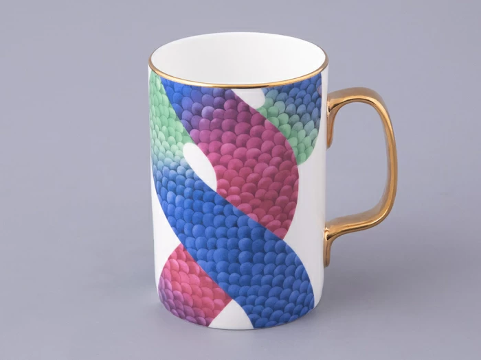 Подарочный набор Бокал с блюдцем и крышкой, форма top, рисунок Лунный змей, арт. 81.32798.00.1,  Подарочный набор Бокал с блюдцем и крышкой, форма top, рисунок Лунный змей, арт. 81.32798.00.1,