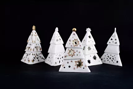 Подсвечник Елочка-звезда, рисунок Золотой, арт 60.15275.00.1