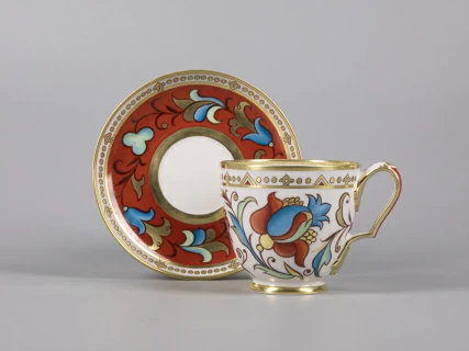 Сервиз чайный форма Александр III рисунок Русский, 6 персон 15 предметов арт. 81.30144.00.1,  Сервиз чайный форма Александр III рисунок Русский, 6 персон 15 предметов арт. 81.30144.00.1,