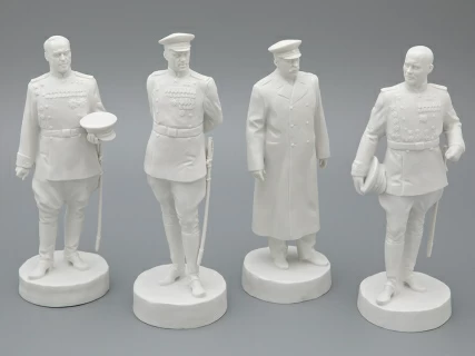 Скульптура Маршал Конев И.С., в подарочной упаковке, Белый бисквит, арт. 81.33454.00.1, 
