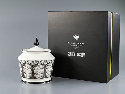 Подарочный набор сахарница форма Юлия рисунок Сысоев. Волшебный сад арт. 81.30908.00.1