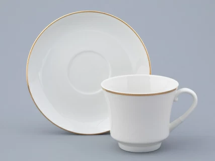Чашка с блюдцем чайная 220 мл форма Банкетная рисунок Золотая лента арт. 81.16356.00.1,  Чашка с блюдцем чайная 220 мл форма Банкетная рисунок Золотая лента арт. 81.16356.00.1,