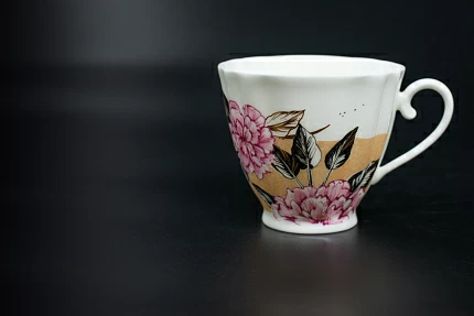 Чашка чайная Желтая Роза на форме Гвоздика, арт 60.00209.00.1