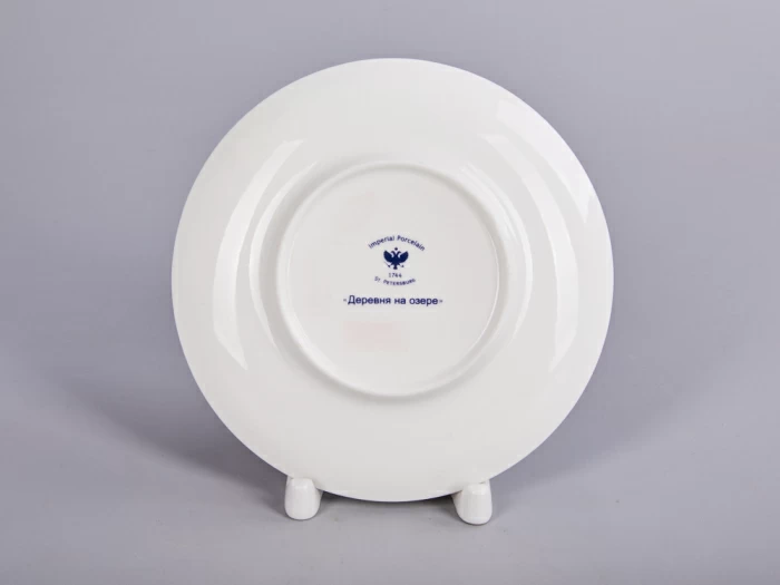 Чашка с блюдцем кофейная 180 мл.,  форма Билибина,  рисунок  Деревня на озере  арт. 81.15225.00.1, 